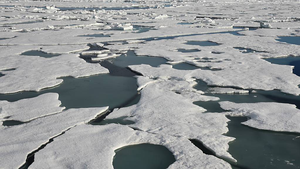 ARCHIV - Eisschollen treiben auf dem Arktischen Ozean am Nordpol (Archiv). Foto: picture alliance / dpa