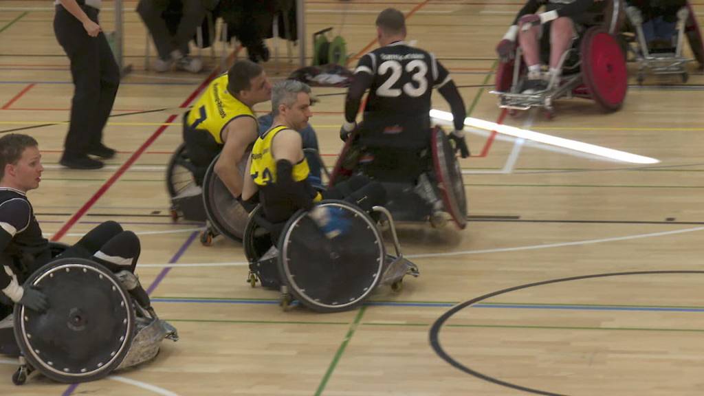 Harte Zweikämpfe und Action pur: Rollstuhlrugby-Schweizermeisterschaft in Mörschwil