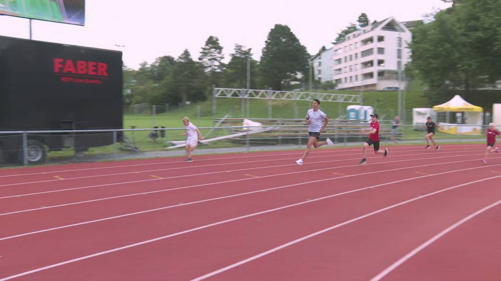 Kids Training vor Spitzen Leichtathletik Luzern