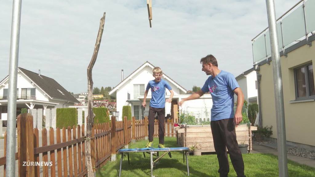 Ninja Warrior Parcours im Garten