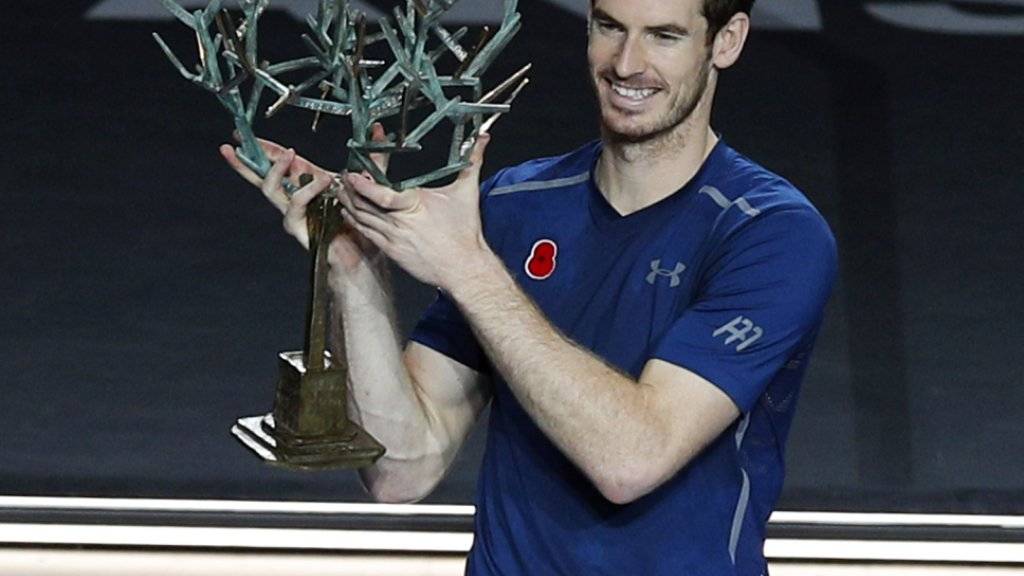 Andy Murray kann lachen: Er ist die neue Nummer 1 und gewinnt in Paris-Bercy