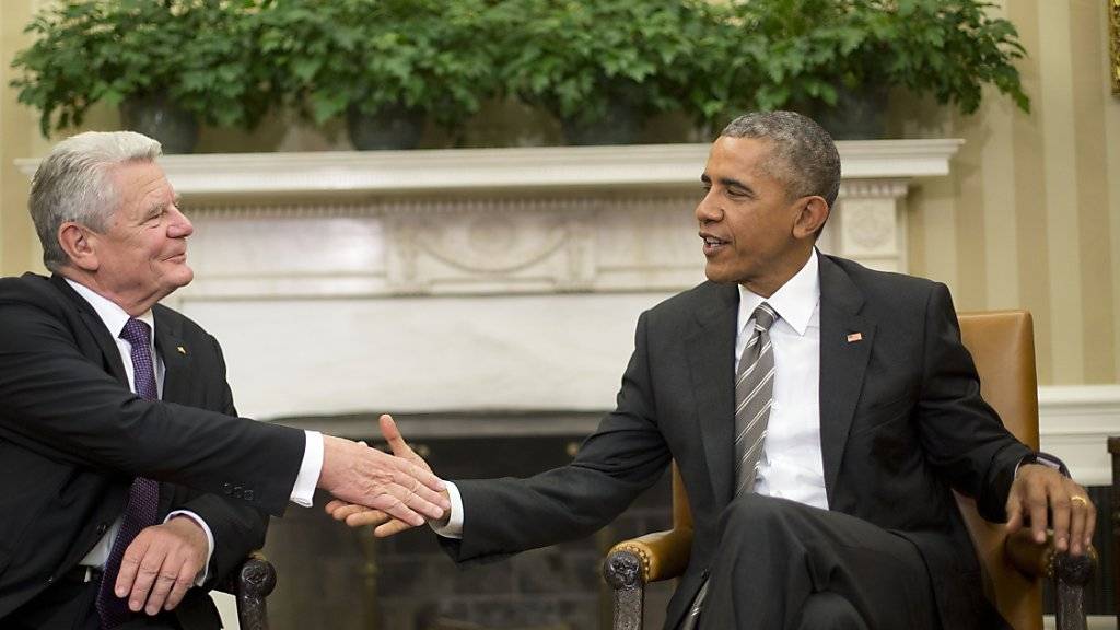 US-Präsident Obama empfing Gauck im Oval Office des Weissen Hauses