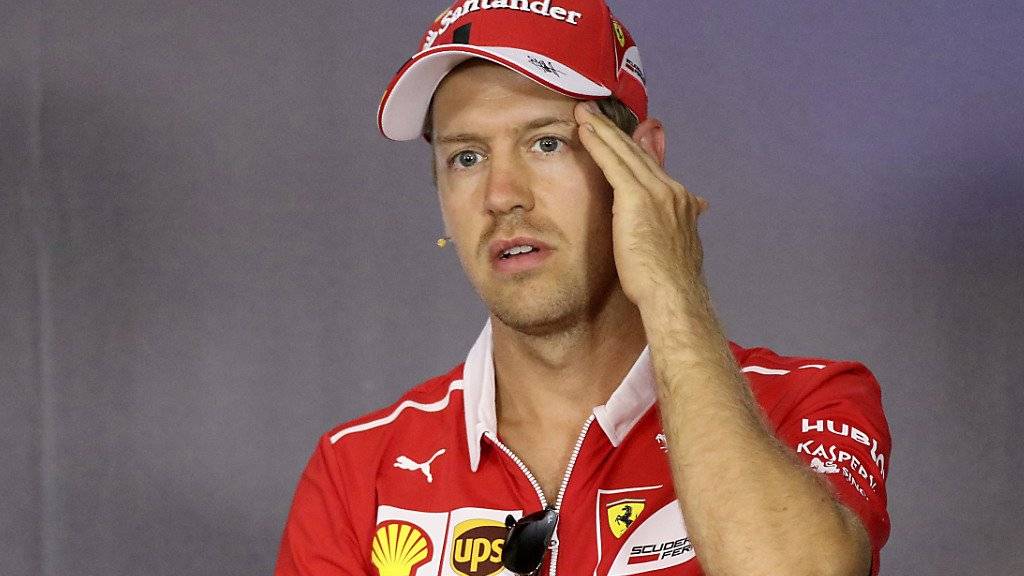 Sebastian Vettel während der Medienkonferenz vor dem Rennwochenende in Spielberg