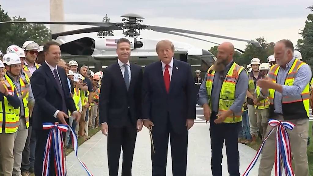 Wegen Medien-Boykott: Trump bei Einweihung eines Helilandeplatzes nicht zu hören