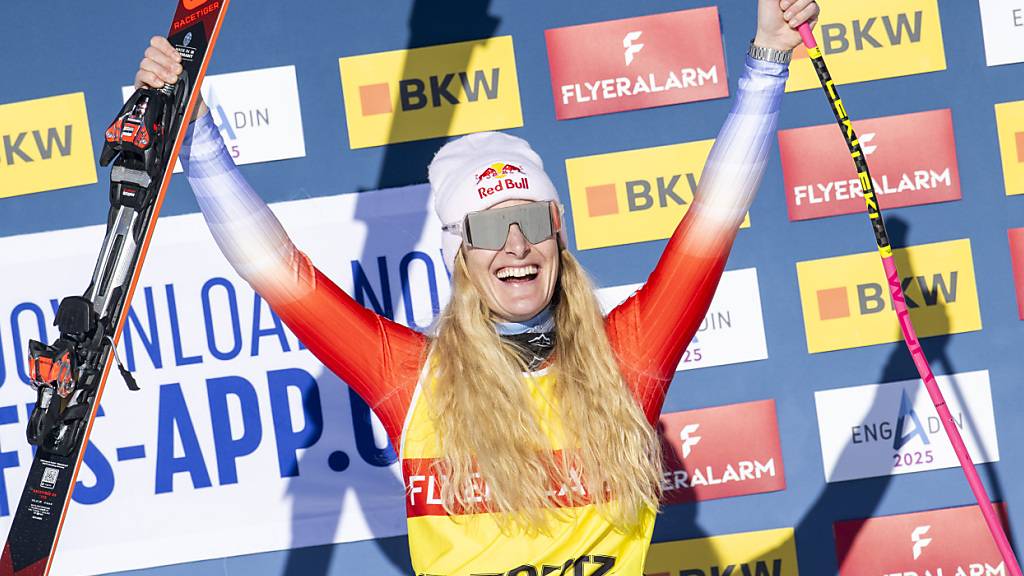 Fanny Smith feiert auf der Reiteralm ihren zweiten Podestplatz der Saison