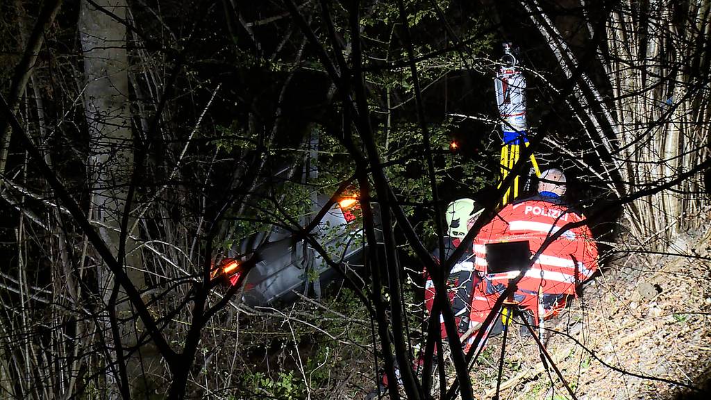 Stallikon (ZH): Auto stürzt 50 Meter den Hang hinunter – zwei Personen verletzt