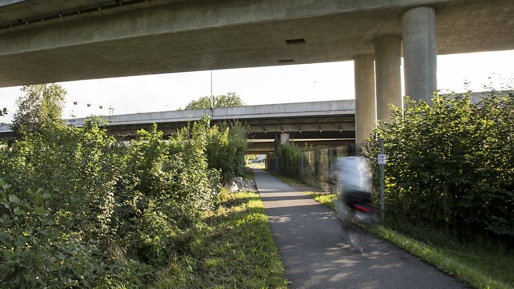 Der Dammweg in Emmen im Sommer 2015. Auf diesem war eine junge Radfahrerin vergewaltigt und schwer verletzt worden. Der Täter, der noch immer nicht gefasst worden ist, könnte «Aaron» heissen. (Archivbild)