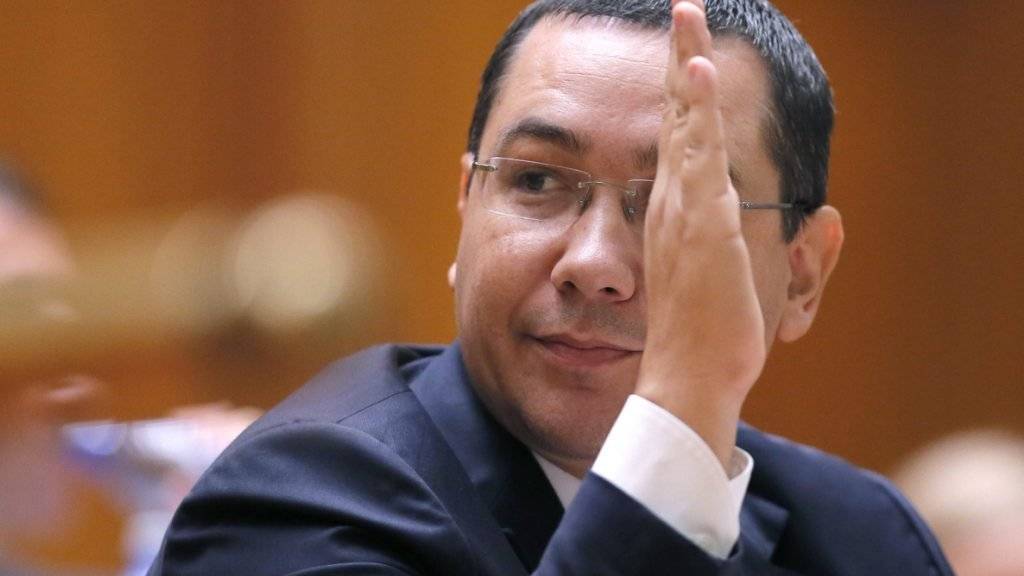 Victor Ponta, der seinen Rücktritt als rumänischer Regierungschef bekanntgab