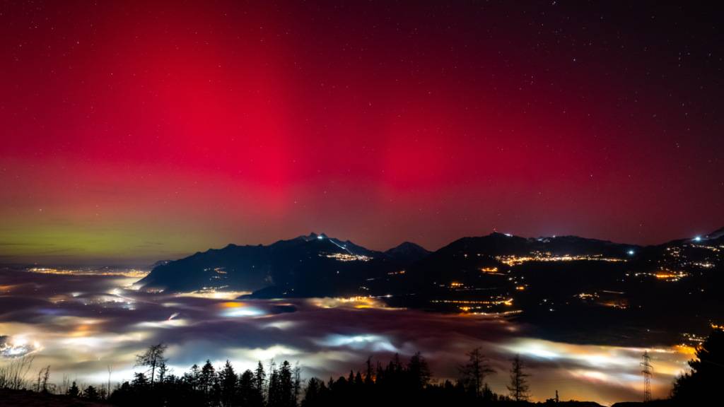 Am Montagabend waren unter anderem über der Region Aigle (VD) Nordlichter zu sehen.