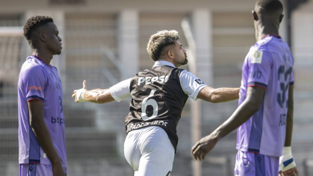 Antonios Papadopoulos traf für den FC Lugano zum 2:0 und sorgte damit für die Vorentscheidung gegen den FC Basel