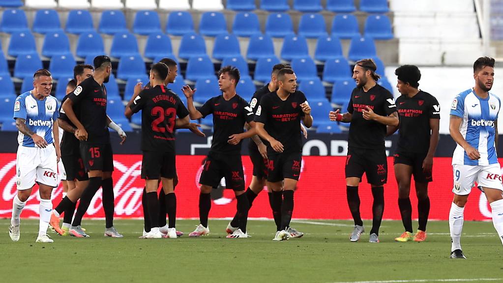Sevilla Ende Juni bei einem Meisterschaftsspiel gegen Leganes