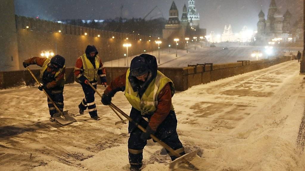 Schneeräumung in Moskau