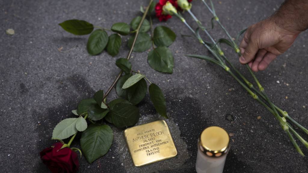 Der Stolperstein des Nazi-Opfers Arthur Bloch in Bern.
