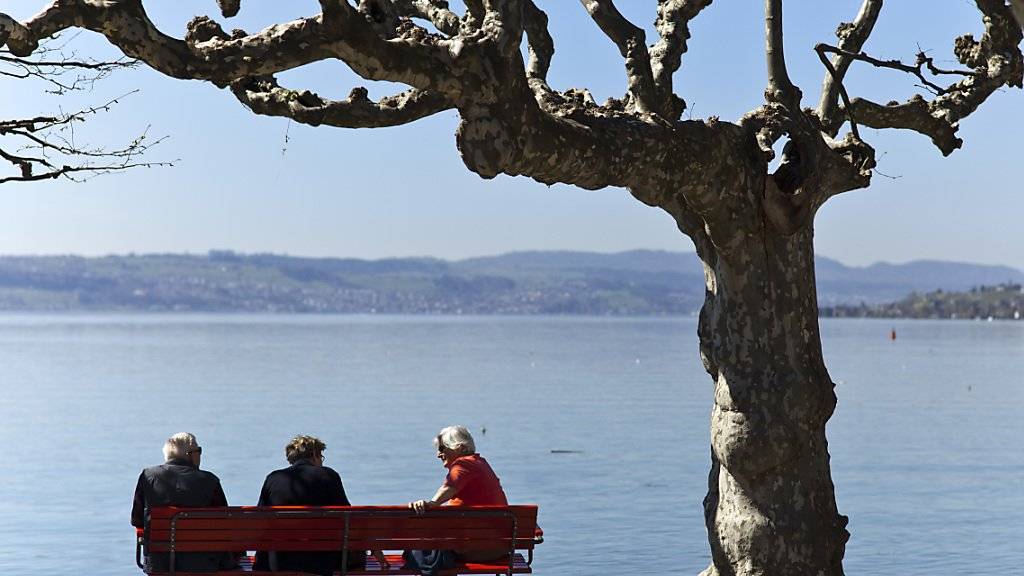 Rentnerinnen und Rentner geniessen die Aussicht auf den See - der Lebensstandard von Pensionierten in OECD-Ländern ist so hoch wie noch nie. (Symbolbild)