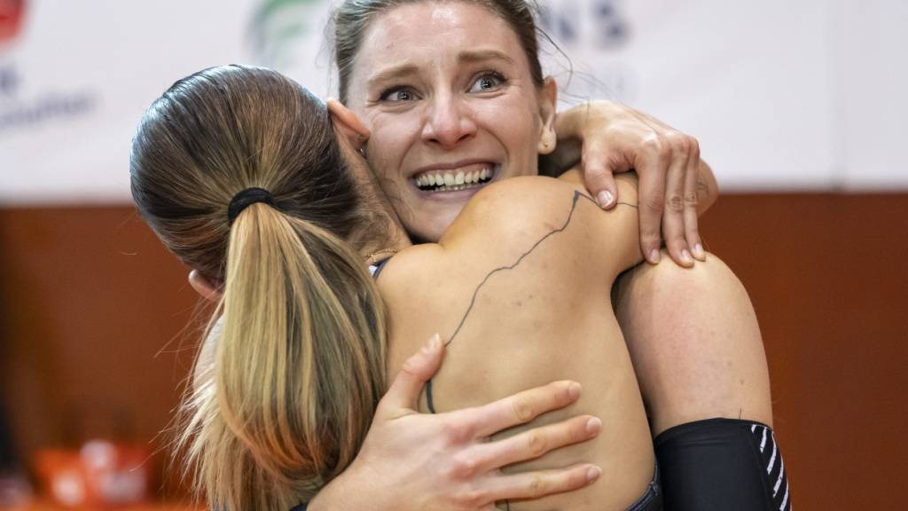 Geschafft! Ajla Del Ponte freut sich über die Qualifikation für die Hallen-WM