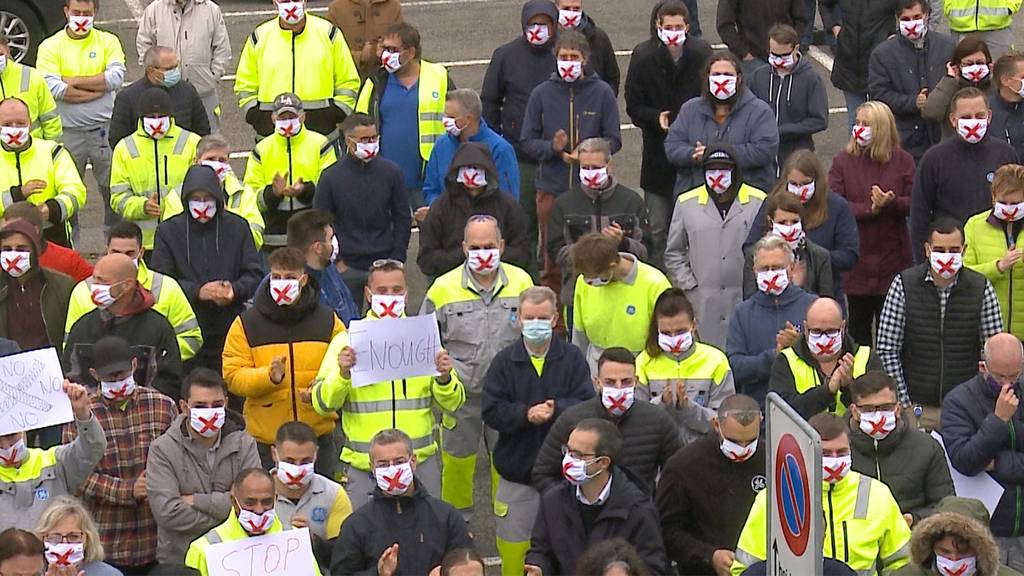 Oberentfelden: General-Electric-Mitarbeitenden protestieren gegen Stellenabbau 