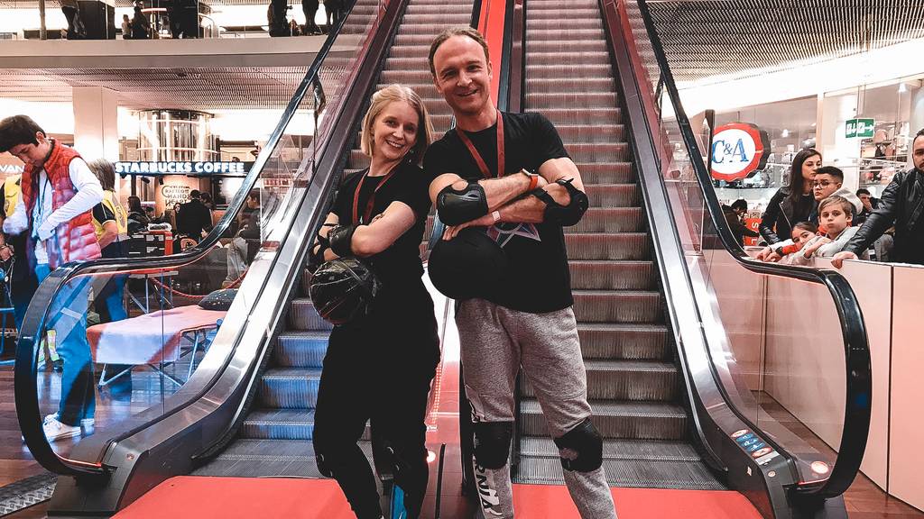 Team Aargau gewinnt die Rolltreppen Challenge