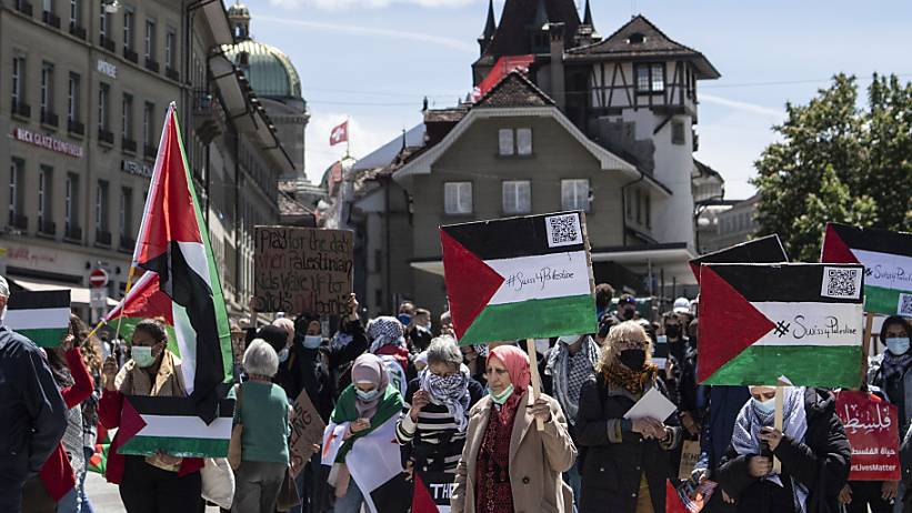Demonstration für Palästina am Samstag, 14.10, in Bern. Auch diesen Samstag wird wider eine Pro Palästina Demo stattfinden.