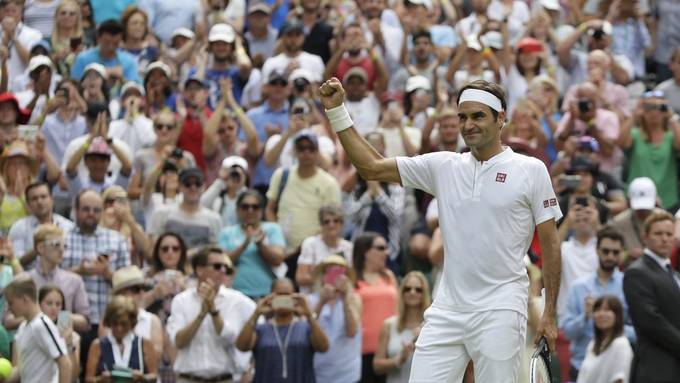 Roger Federer spielt in seiner «Stube»