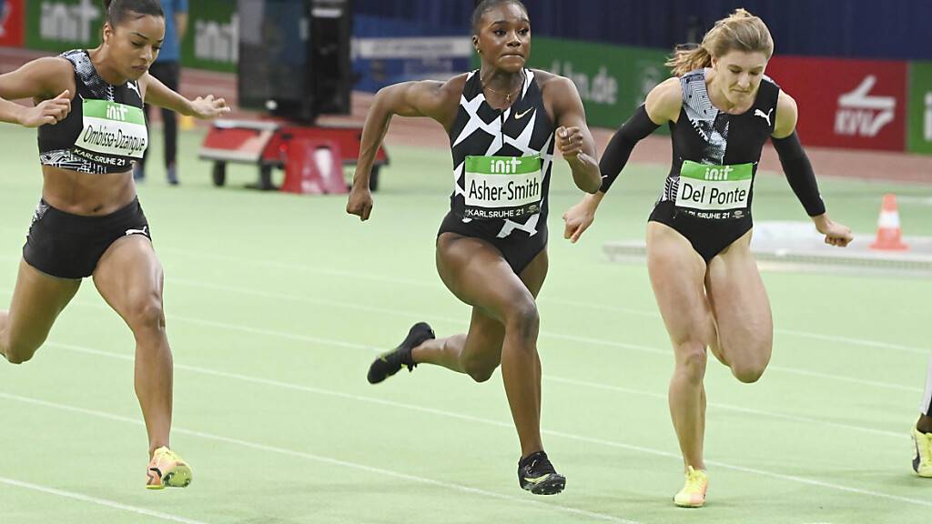 Ajla Del Ponte musste sich im Final von Düsseldorf nur der Britin Dina Asher-Smith geschlagen geben