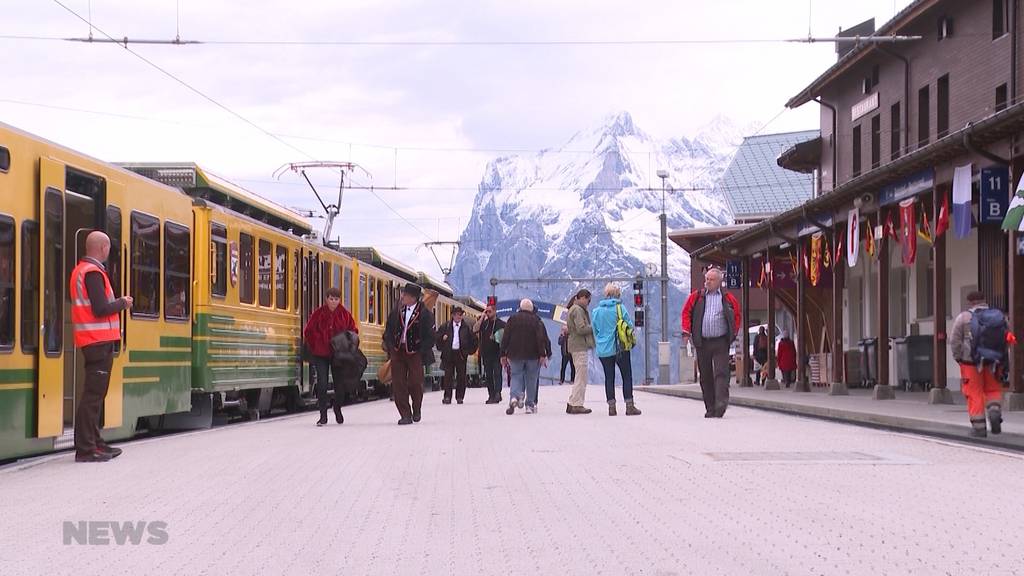 Stürmische Wiedereröffnung der Jungfraubahn