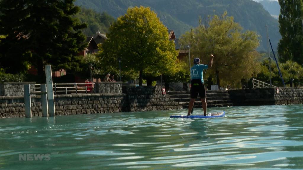Berner paddelt 24 Stunden auf dem SUP-Board für einen guten Zweck