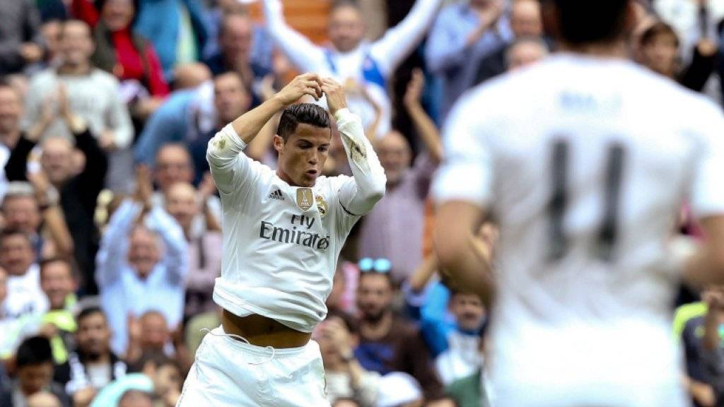 Cristiano Ronaldo feiert das 2:0 für Real Madrid