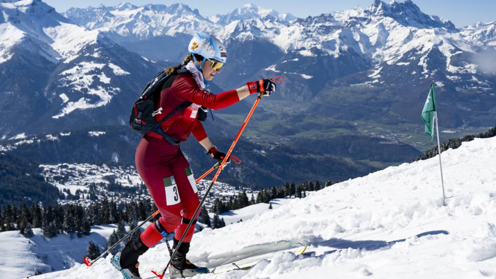 Sprint-Olympiasiegerin Marianne Fatton im April am Weltcupfinal in Villars