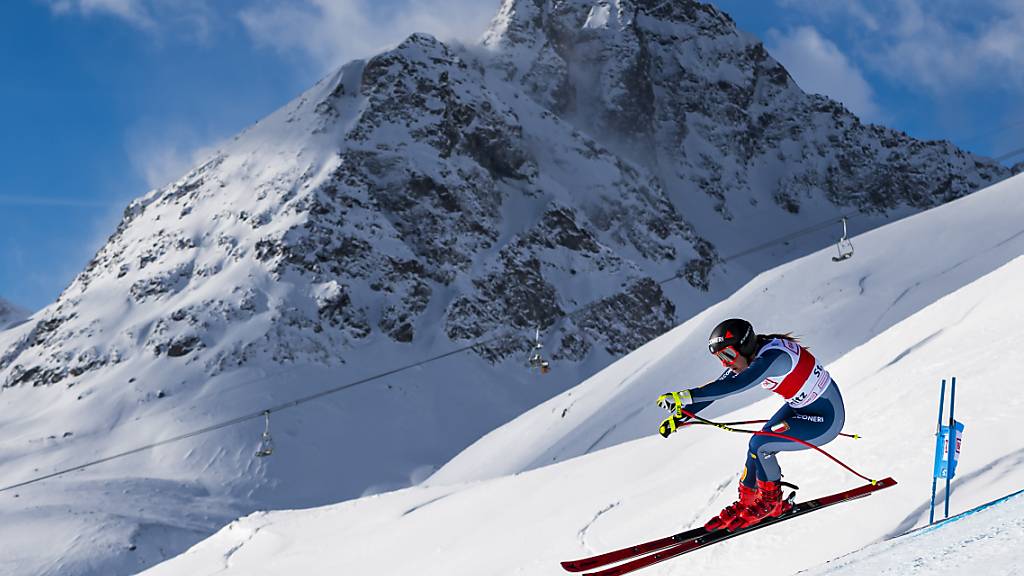Nur der Berg schaut zu: Bei den Weltcup-Rennen der Frauen in St. Moritz hat es im Zielraum keine Zuschauer
