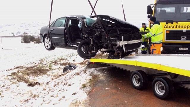 Verkehrsunfälle wegen erneutem Wintereinbruch