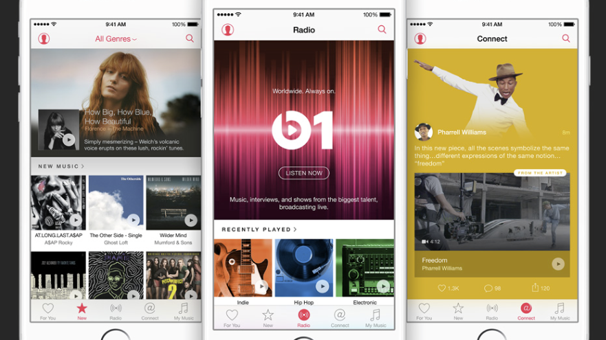 Vernetzt: Apple Music nur mit Update auf iOS 8.4