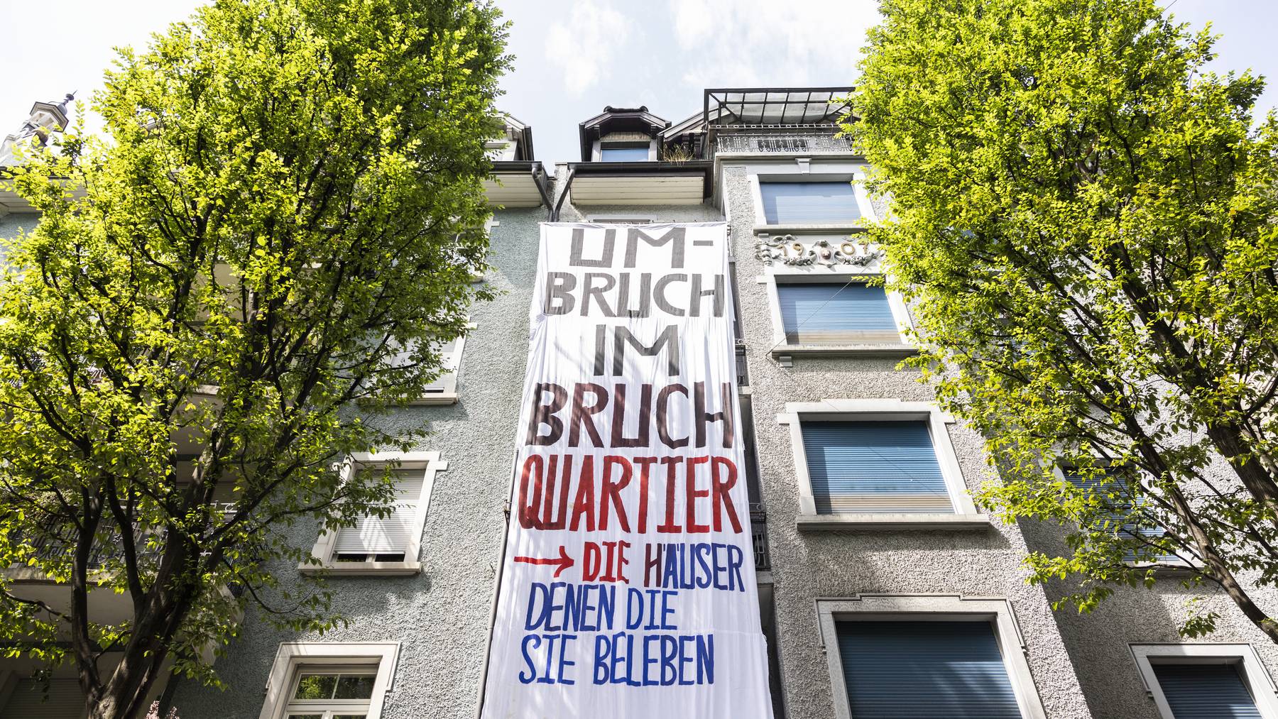 Hausbesetzung an der Bruchstrasse 64 in Luzern. (Bild: Patrick Huerlimann, Luzern, 21. Juni 2022)