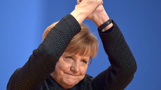 Angela Merkel bedankt sich bei den CDU-Delegierten