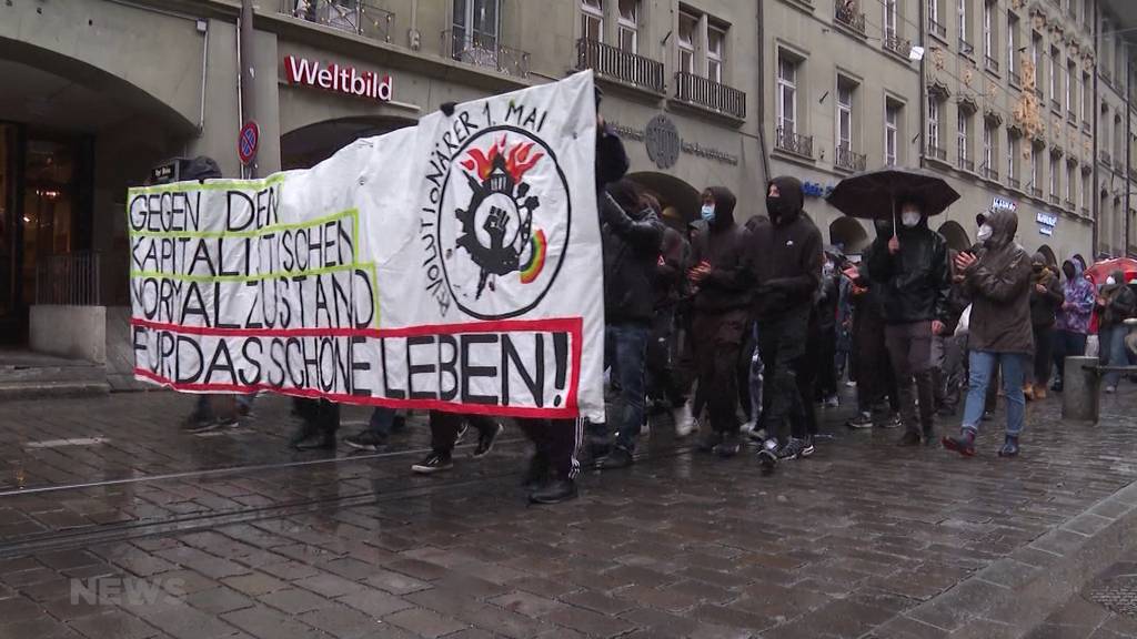 Zwei unbewilligte Demos in Bern