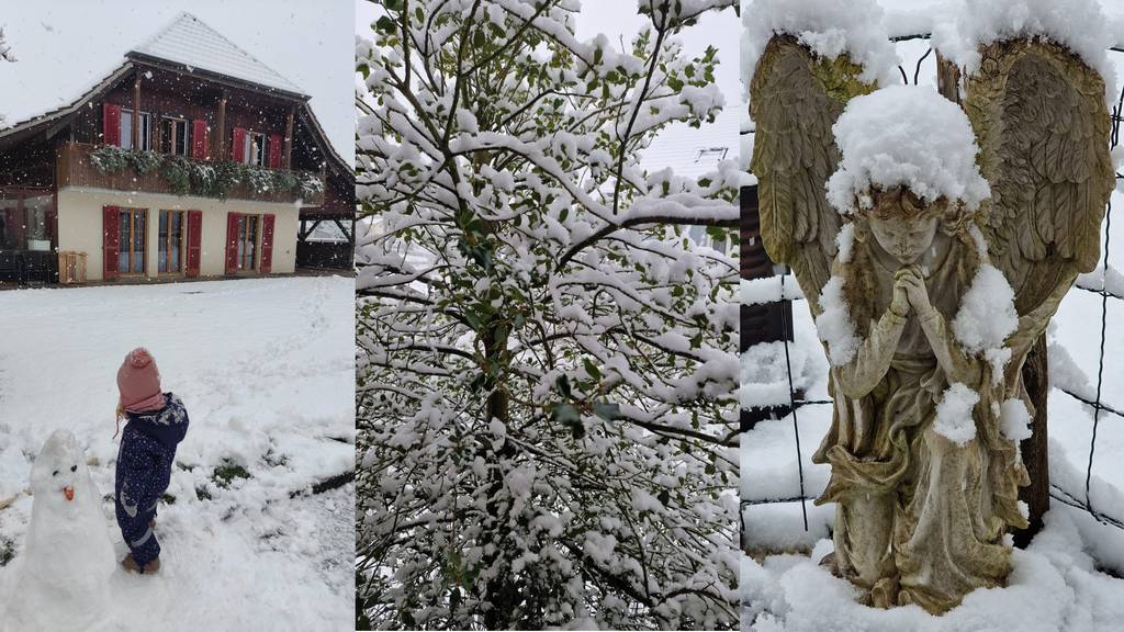 Schneebilder von Radio 32 Hörerinnen und Hörern aus dem Mittelland.