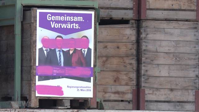 Berner Wahlplakate grösstenteils verschmiert