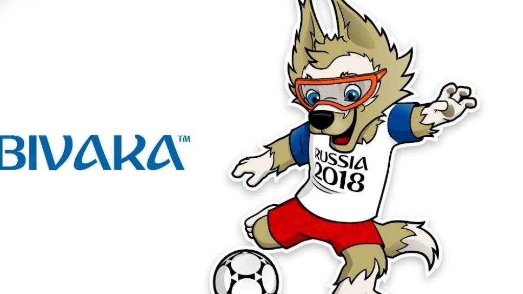 Sabiwaka heisst der Wolf, der Russland bei der Fussball-WM 2018 als Maskottchen dient. (Bild Twitter)