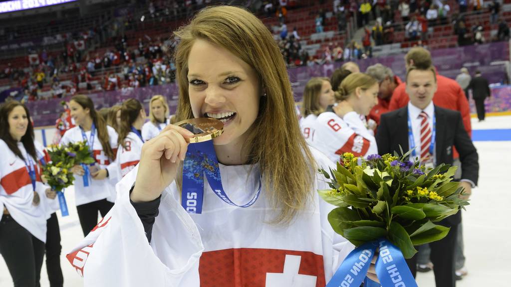 Florence Schelling Eishockey Olympia 2014 Bronzemedaille