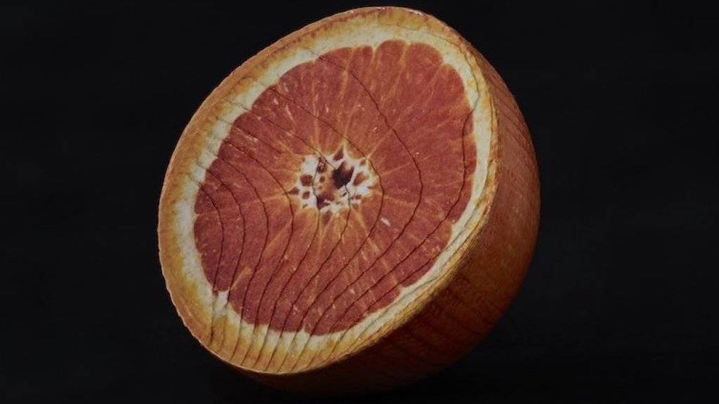 Catherine Leutenegger, «New Artificiality»: Das Bild der pinken Grapefruit aus dem 3D-Drucker ist unter vielen anderen an den Bieler Fototagen zu sehen. (Pressebild)