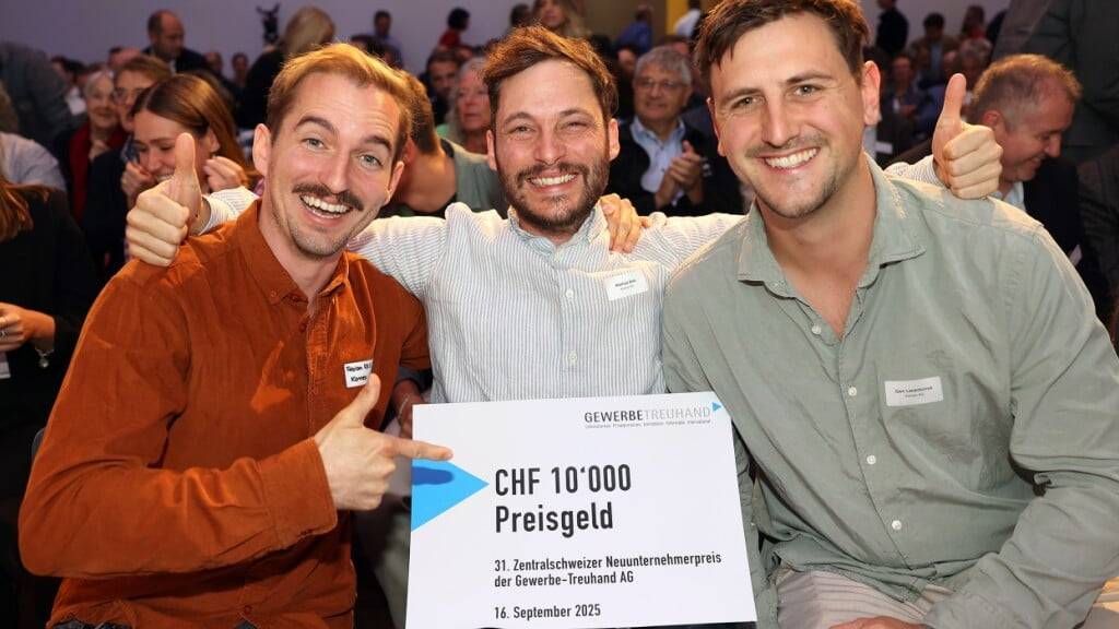 Fabian Rölli, Matthias Rölli und Glen Lecardonnel von der Komeo AG aus Malters.
