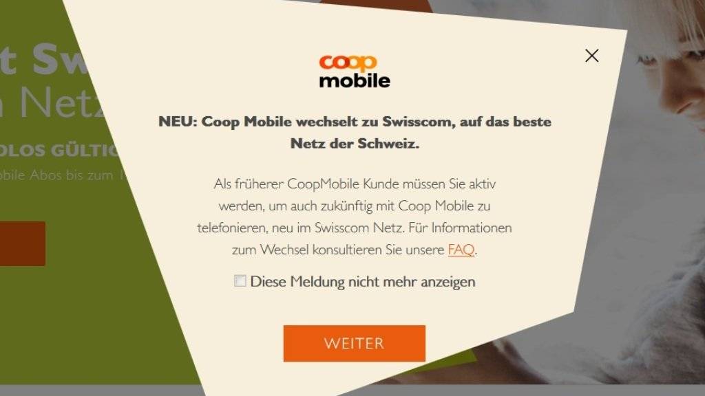Coop Mobile wechselt per sofort von Salt zur Swisscom.
