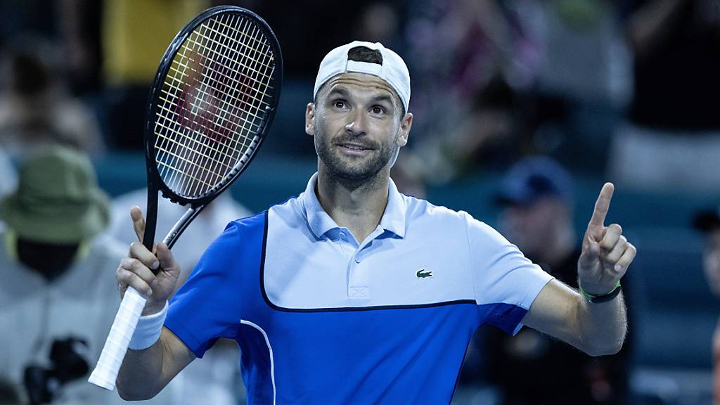 Grigor Dimitrov feiert in Miami den Halbfinalsieg gegen Alexander Zverev