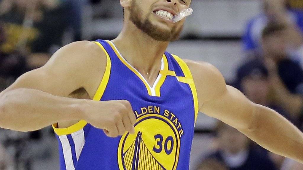 Stephen Curry sorgte mit seinen 30 Punkten, dass die Golden State Warriors in den Playoffs weiterhin ungeschlagen bleiben