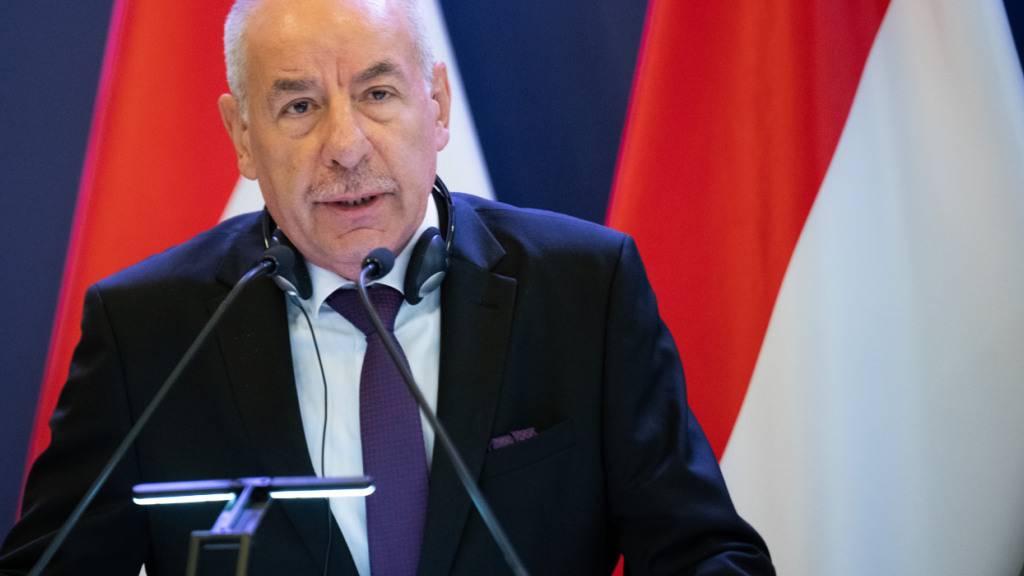 ARCHIV - Tamás Sulyok (Fidesz), Präsident von Ungarn, spricht anlässlich des 35. Jahrestags des Paneuropäischen Picknicks. Foto: Sebastian Christoph Gollnow/dpa