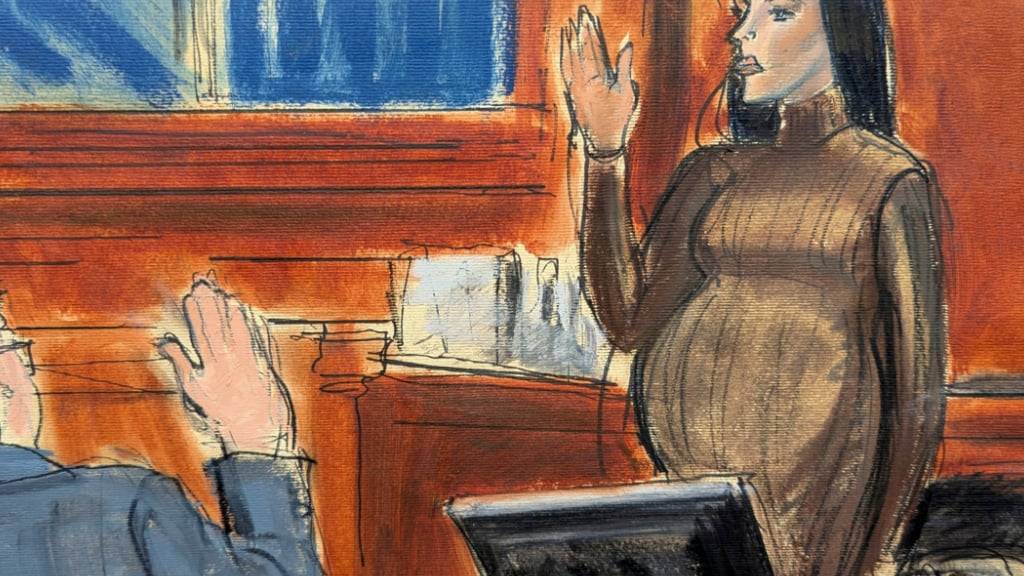 Cassie Ventura legt vor ihrer Aussage vor dem Bundesgericht in Manhattan in New York einen Eid ab. Foto: Elizabeth Williams/via AP/dpa