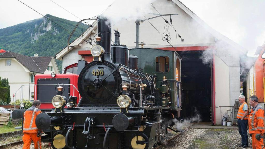 Die Dampflokomotive NOB 456 ist nach einer umfassenden Revision wieder in ihrem Element.