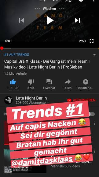 Capital Bras Reaktion auf das Video