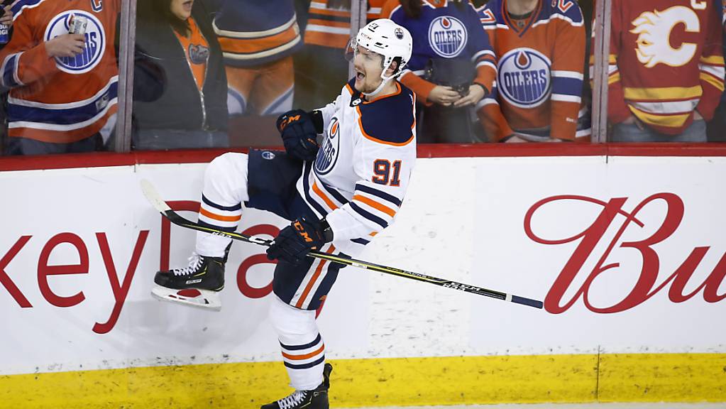 Gaetan Haas jubelt auch in der nächsten Saison für die Edmonton Oilers.