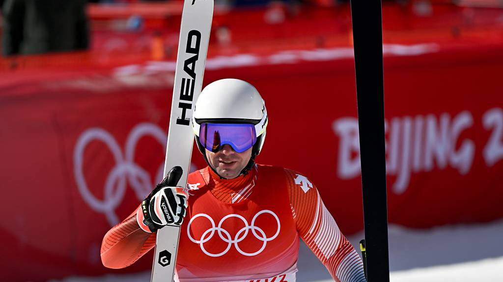 Nach der Zieleinfahrt noch verhalten optimistisch, doch 30 Minuten später steht der Triumph fest: Beat Feuz.