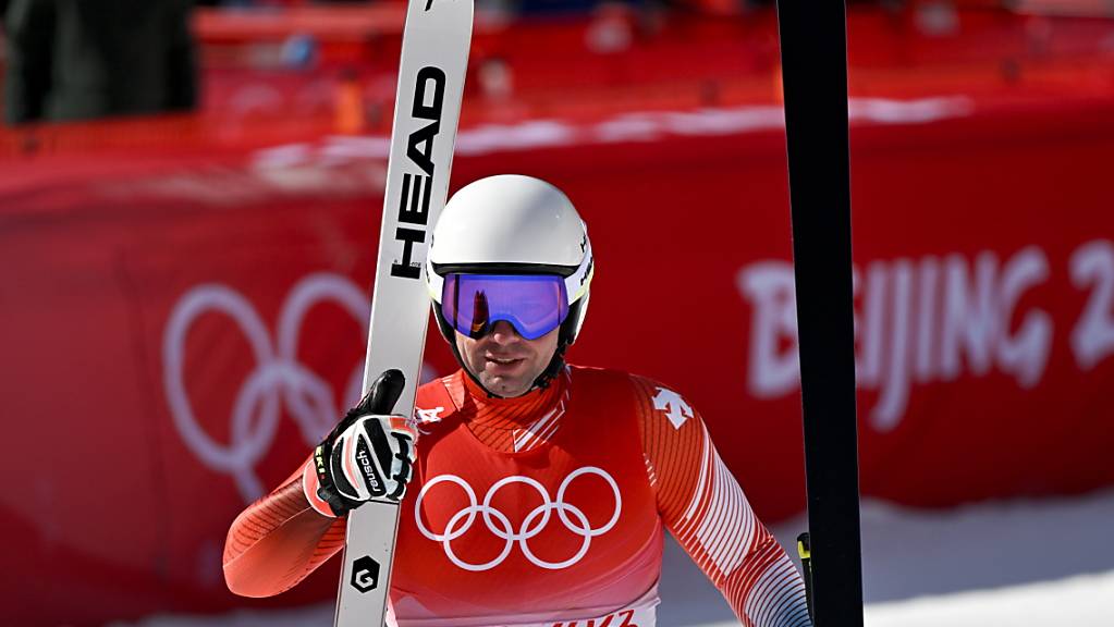 Nach der Zieleinfahrt noch verhalten optimistisch, doch 30 Minuten später steht der Triumph fest: Beat Feuz.